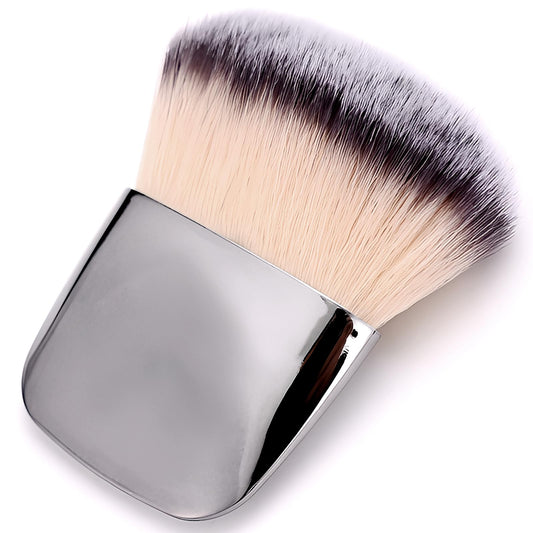 Jaasuee Makeup Brushes Set, Mini Multi-functional Loose Powder and Blush Brush, Portable Soft Hair Beauty Tool (Silver)