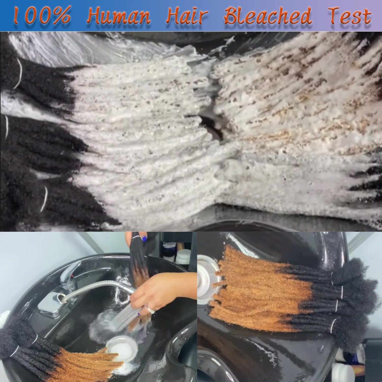 Locs Extension Human Hair 14 Iches 60 Str Dreadlock Extension 100% FUll Handmade Human Hair Locs for Woman/Man/Kids 0.6cm Dread Extension Can be Curly and Dyed