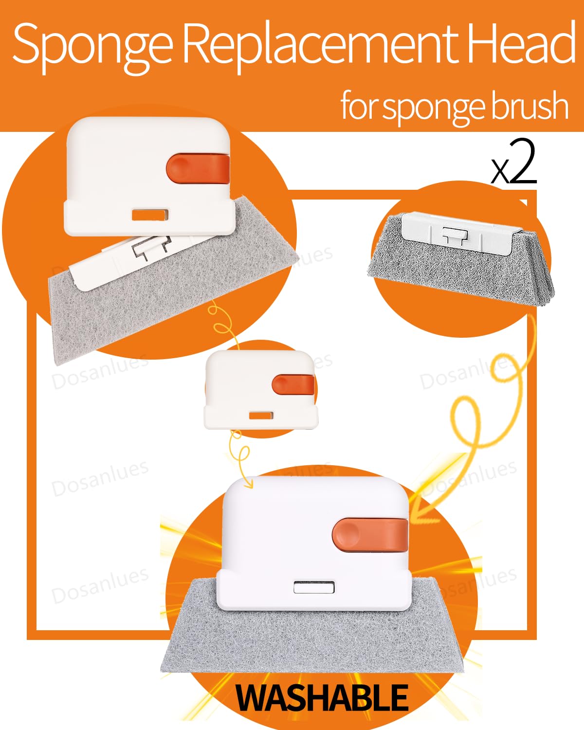 Groove Gap Cleaner Tools Set, 6 Pcs Hand-held 2 Brush with Dustpan&tweezer + 2 Sponge Brush with Dustpan + 2 Replacement Cloth for Sliding Door, Sill, Tile Lines, Shutter, Car Vents, Keyboard