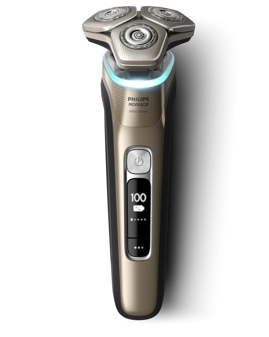 Philips Norelco Shaver Series 9000 Space Grade Edition, Wet & Dry Electric Shaver, with Lift & Cut Shaving System, Pop-up Trimmer, Cleaning Pod & 3 Cartridges, Charge Stand & Travel Case, S9979/92
