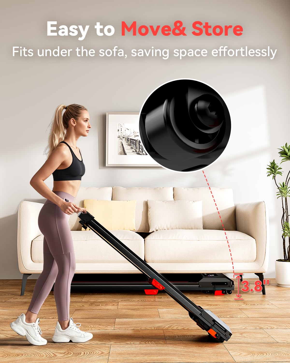 Walking Pad with Incline,Under Desk Treadmill for Home Small Office,2.5HP Low Noise Portable Treadmill with 330 Lbs Capacity,Remote Control and LED Display