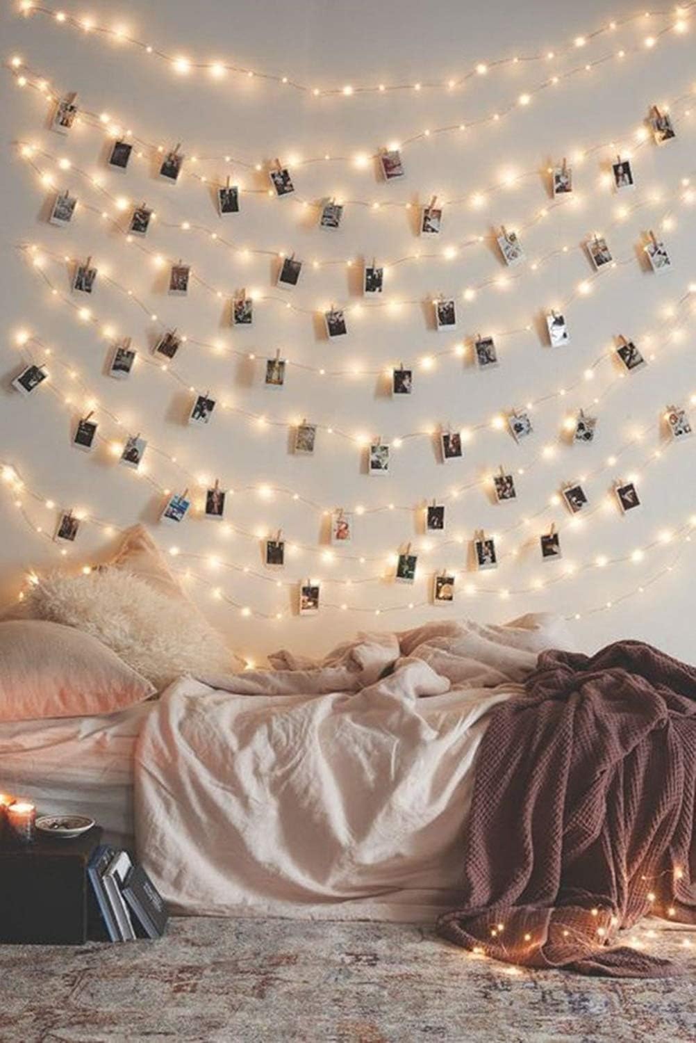 33Ft Photo Clip Fairy Lights with 50 Clips - LECLSTAR 100 LED String Lights for Hanging Pictures, USB Powered - Perfect Bedroom and Wedding Decor