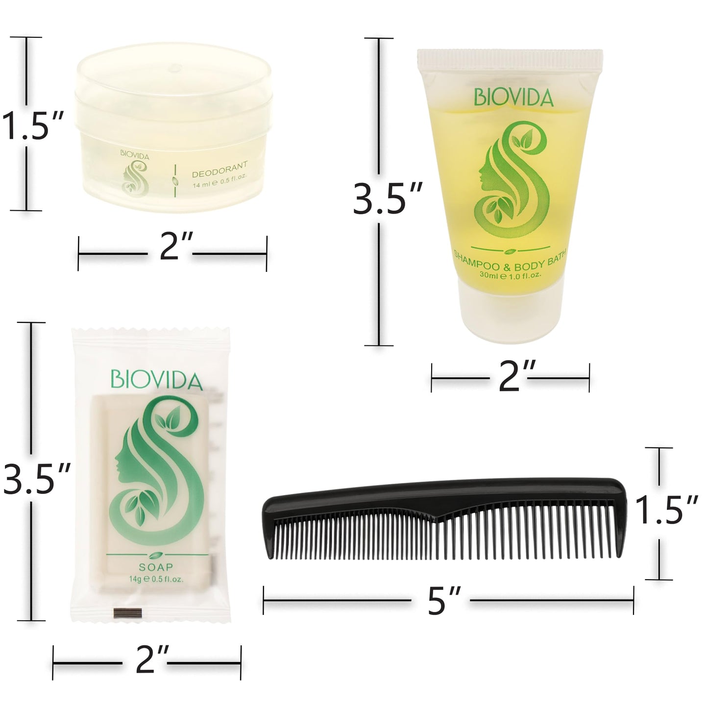 Moda West 96 Hygiene Kits - Bulk Case of Wholesale Basic Toiletry Kits for Men, Women, Travel, Charity 9 Pc Kit