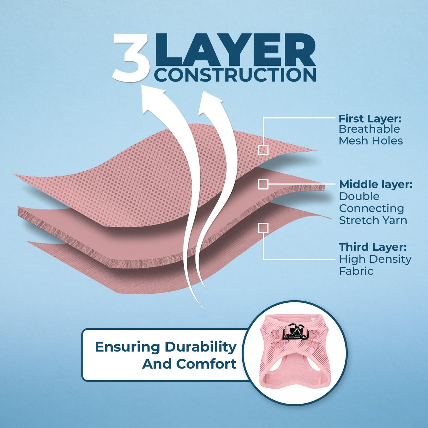 Best Pet Supplies Voyager Step-in Air Dog Harness - All Weather Mesh, Reflective, No Pull Harness for Small, Medium Dogs, Cats - Secure with Hook & Loop Fastener, Buckle, Double D-Rings - Pink, S