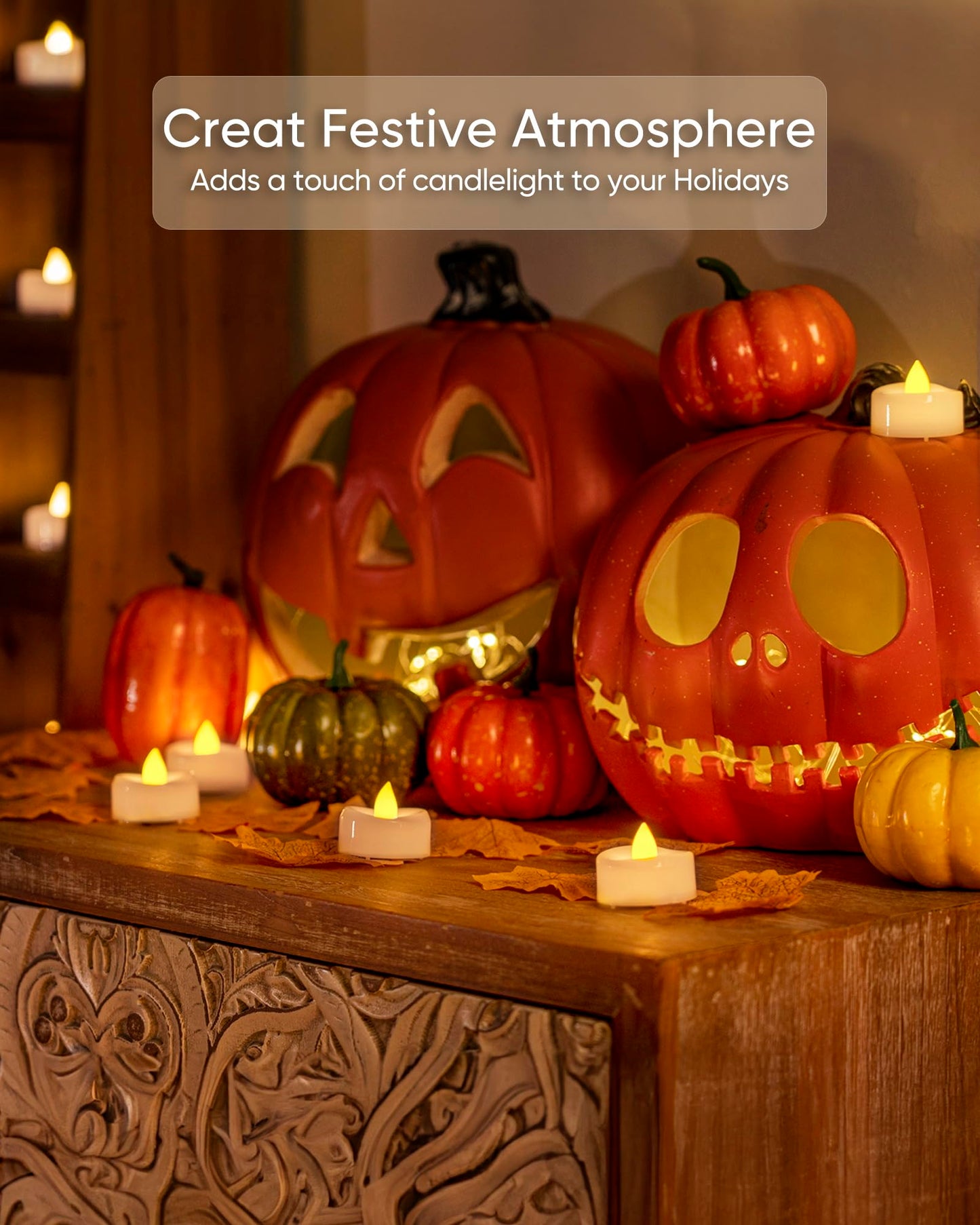 merrynights Remote Candles, 12PCS Flameless Tea Lights Candle Battery Operated with Timer, 400+Hours Remote Control LED Tea Lights Votive Candle for Holiday Table Centerpieces Decor