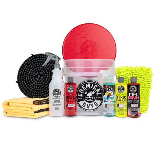 Chemical Guys HOL121 Best Car Wash Bucket Kit, (Safe for Cars, Trucks, SUVs, RVs & More) 11 Items