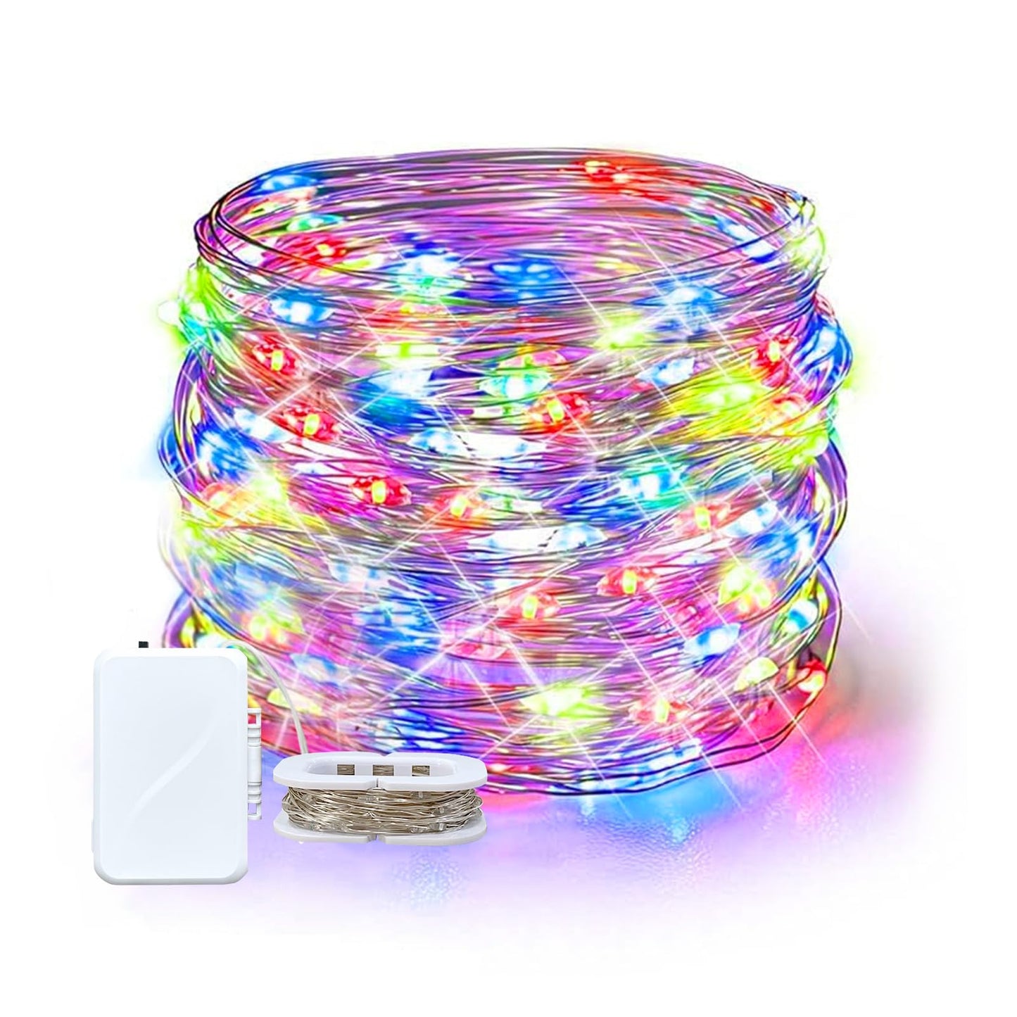 AIKEI Led Fairy Light Battery Operated, 50LED 16FT String Lights Copper Wire Starry Fairy Lights (Multi-Colored, 1Pack)