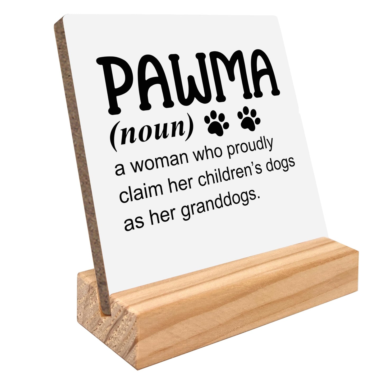 kunlisa Pawma Gifts, Dog Grandma Gifts, Dog Grandma Mother's Day Gifts, Best Dog Grandma Gifts, Dog Lover Gifts for Women, Pawma Definition Wood Plaque Sign