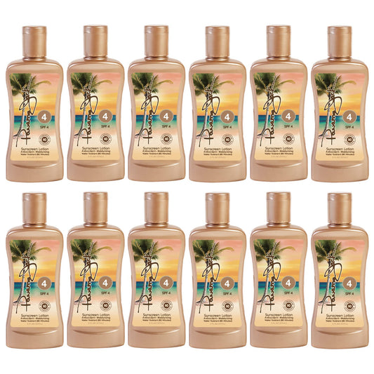 Panama Jack Sunscreen Tanning Lotion - SPF 4, PABA, Paraben, Gluten & Cruelty Free, Antioxidant Moisturizing Formula, 6 FL OZ (Pack of 12)