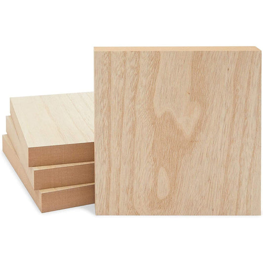 Bright Creations Unfinished MDF Wood Squares for Crafts, Wooden Blocks, 1 Inch Thick (6x6 in, 4 Pack) - Wood Blocks - Wooden Squares for Crafts