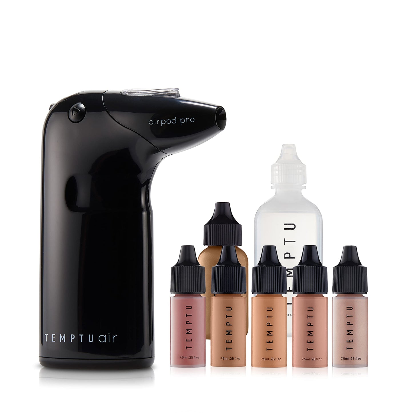 TEMPTU Air Intro Airbrush Makeup Kit in Medium: 9-Piece Set Includes Cordless Device, Refillable Makeup Cartridge, 3 Perfect Canvas Semi-Matte Foundations, Primer, Blush, Highlighter & Cleaner