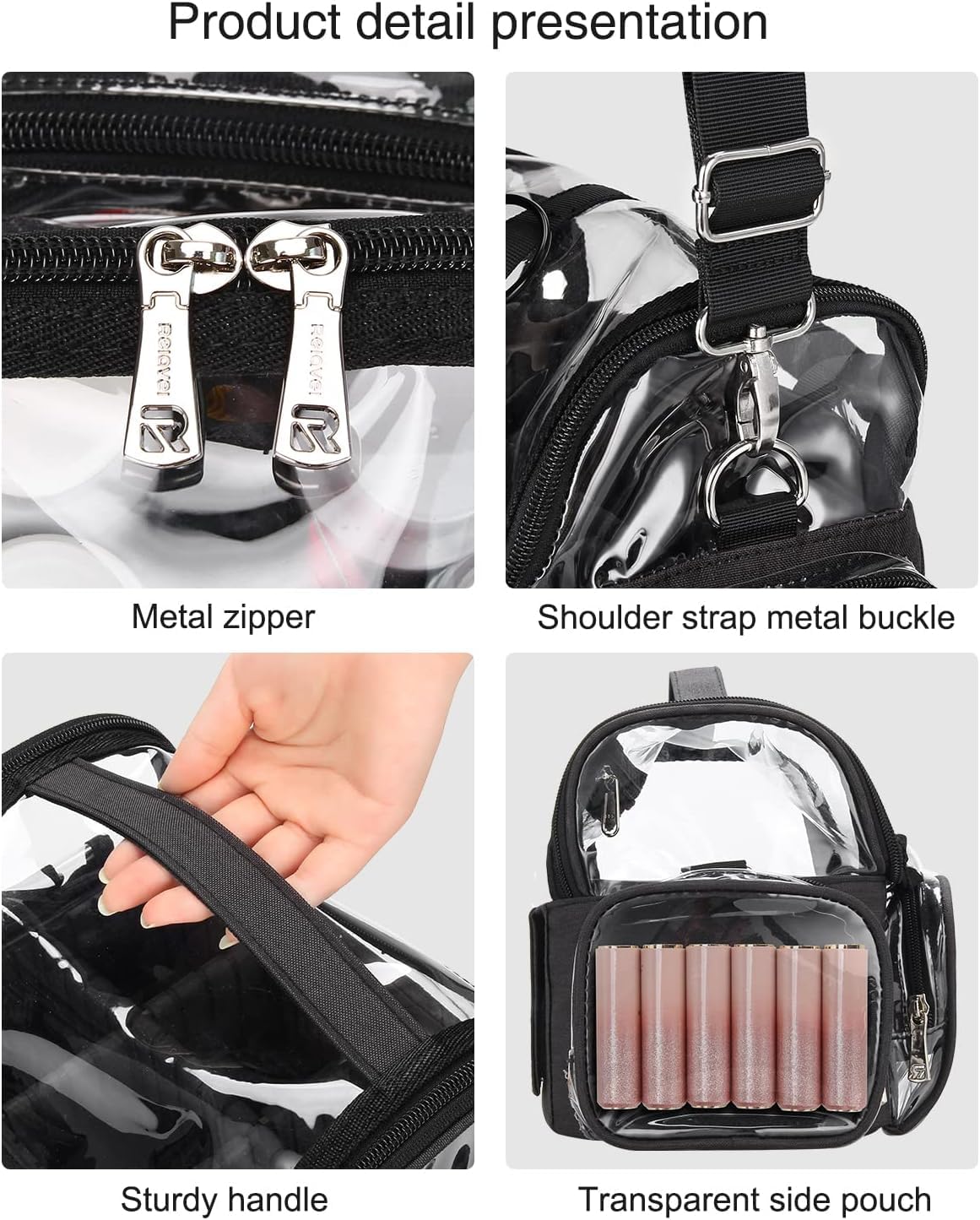 Relavel Rolling Makeup Train Case with Clear Makeup Brush Case, Hairstylist Traveling Bag with 4 Wheels, Heat Insulation Full Layer, Adjustable Dividers, Hair Tools and Cosmetics Storage Organizer