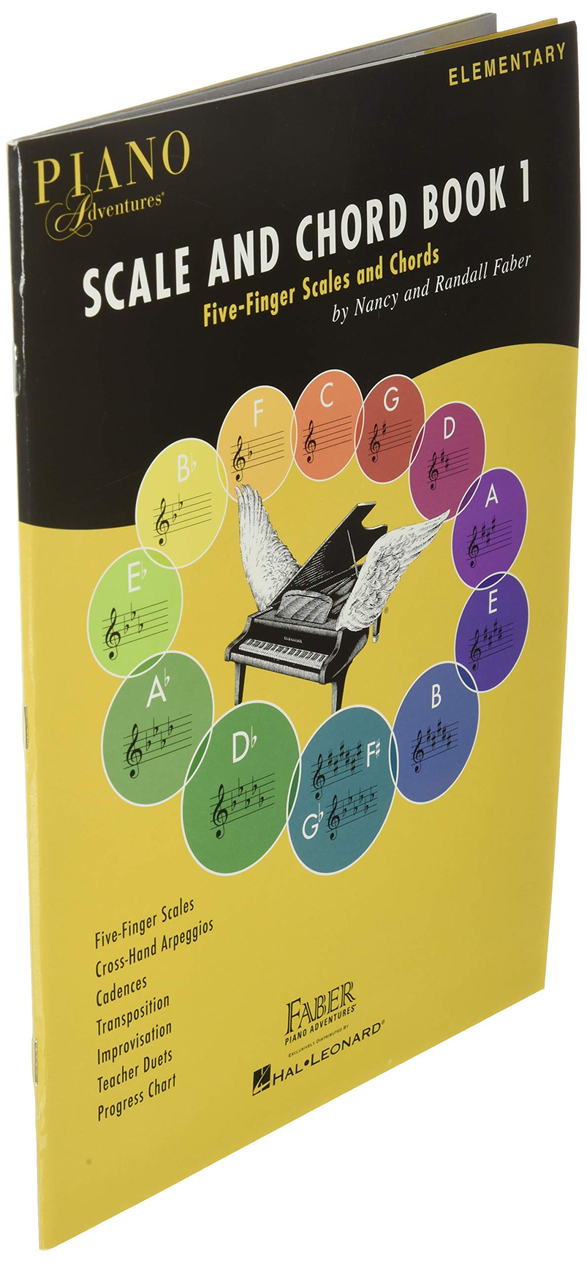 Piano Adventures: Scale and Chord Book 1 - Five-Finger Scales and Chords | Beginner Piano Technique Workbook | Sheet Music Book for with Arpeggios and ... Piano Method Book (Faber Piano Adventures)