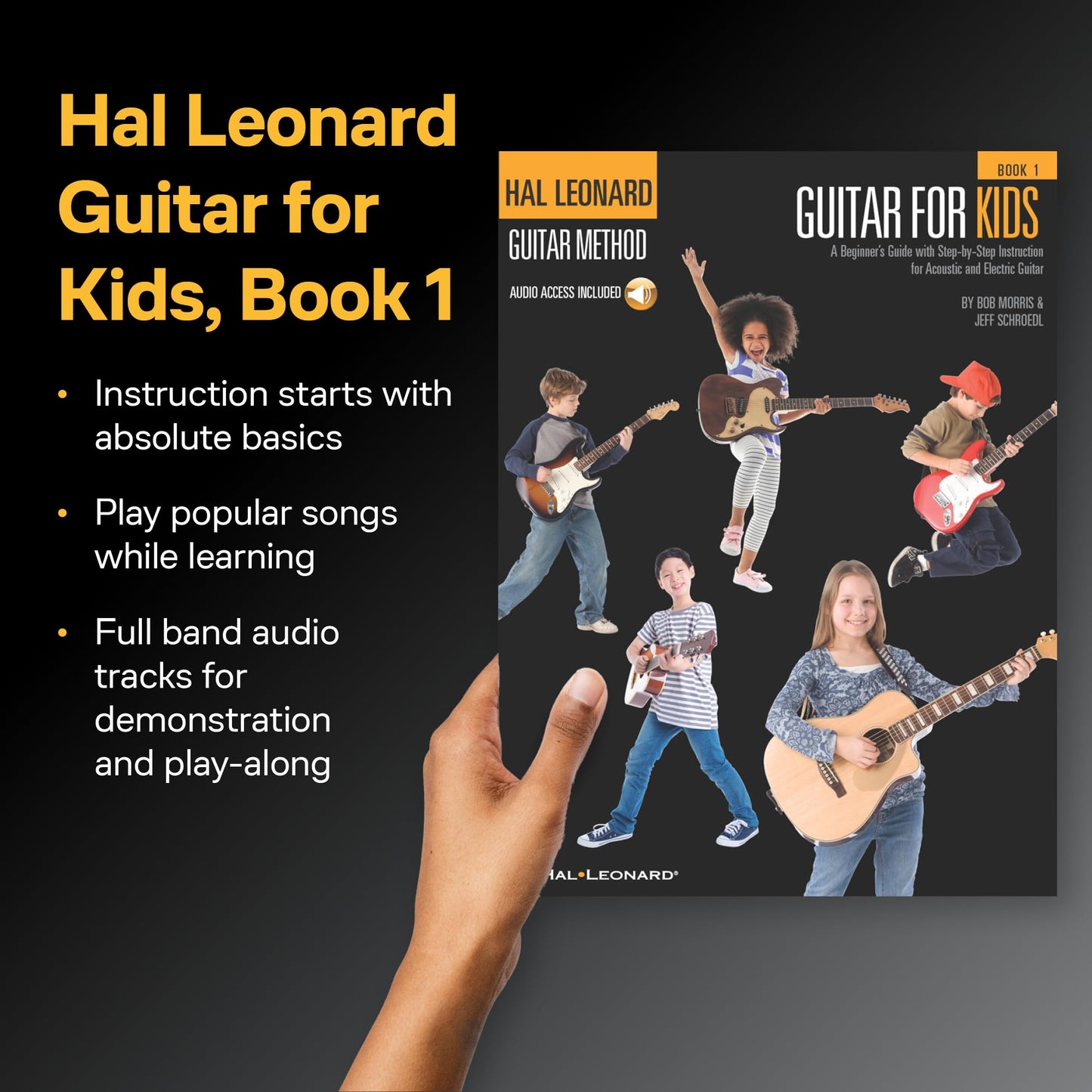 Guitar for Kids | Guitar Method - Easy Beginner Guitar Songbook for Children | Learn Popular Songs and Guitar Basics | Sheet Music incl. Online Audio ... (Hal Leonard Guitar Method (Songbooks))