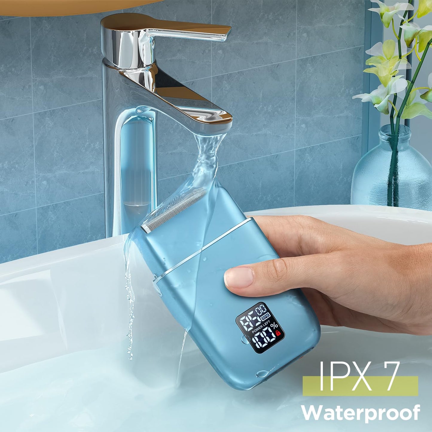 Electric Razor Electric Shaver for Men,Upgraded Foil Shaver with 3 Speeds, Double Floating Blade IPX7 Waterproof Wet/Dry LED Display USB Type C Rechargeable