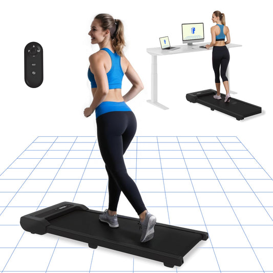 FLEXISPOT Walking Pad, Portable Treadmill for Home Office, 2.5HP Under Desk Treadmill with 265 Lbs Capacity, Remote Control, Led Display, Black