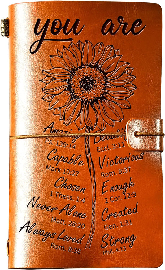 Christian Gifts for Women, Inspirational Gifts for Women, Refillable Writing Journal, Religious Gifts for Women, Birthday Christmas Gifts For Women, Men, Sister, Friends