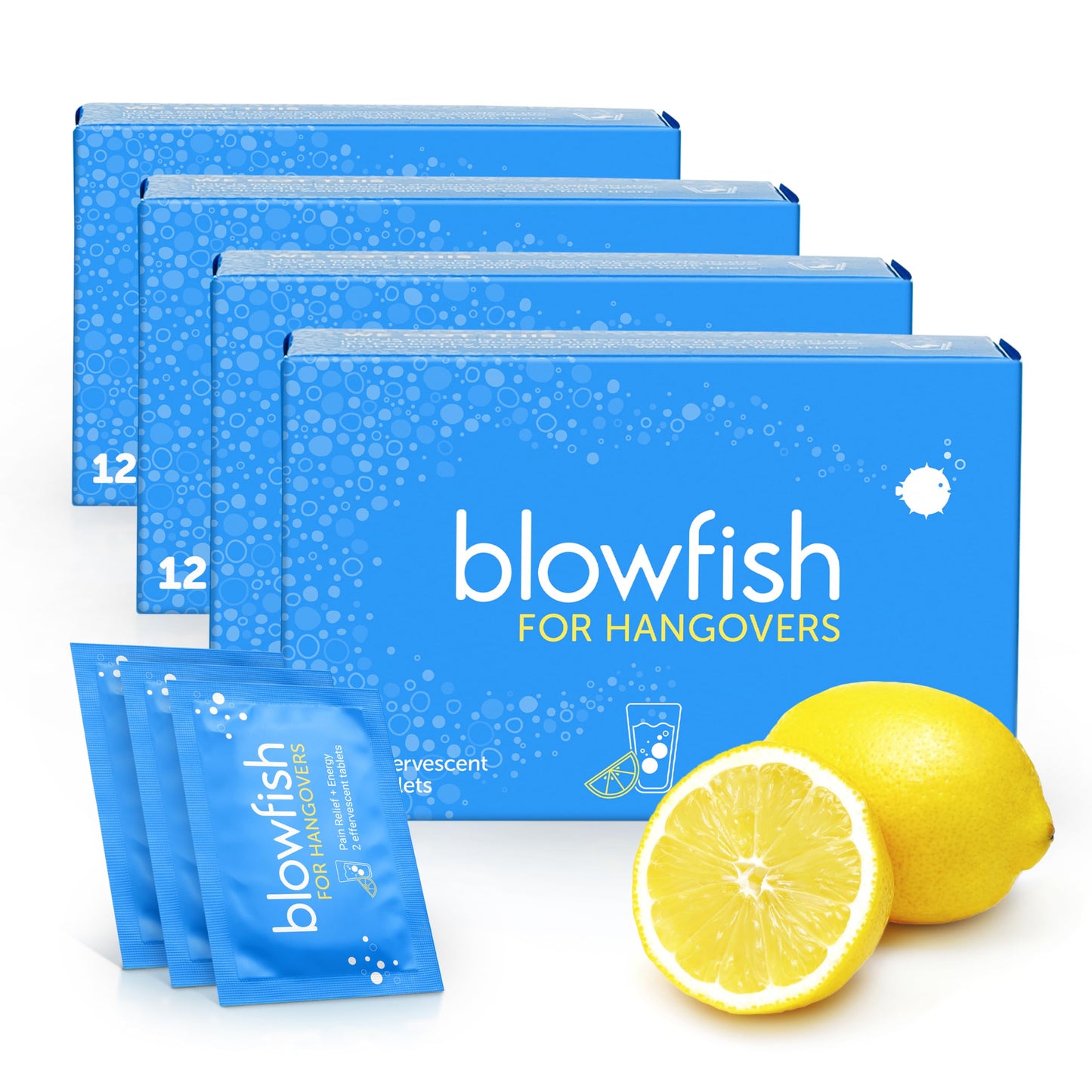 Blowfish for Hangovers - Fast Hangover Relief in 15 Minutes | Headache Relief, Energy, and Hydration in One Step | Single Box
