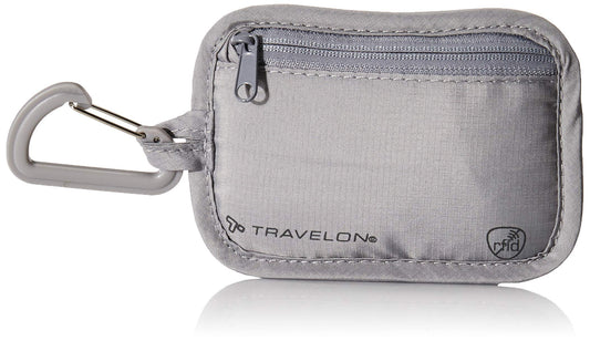Travelon Travelon Rfid Blocking Clip Stash Pouch Travel Tote, Gray