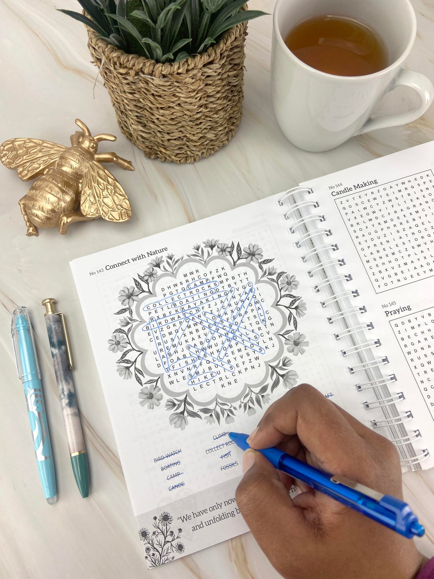 Mindfulness Word Search Book - Spiral-Bound Puzzle Multi-Level Word Search Book for Adults Including More Than 400 Puzzles; Puzzles for Self-Care and a Zen Mind (Brain Busters)