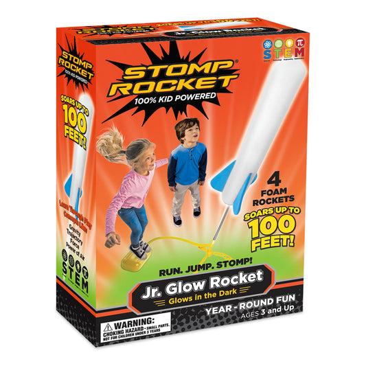 Stomp Rocket Jr Multi-Color Rocket Launcher for Kids, 8 Rockets - Fun Outdoor Kids Gifts for Boys & Girls - STEM Toy Foam Blaster Set Soars Up to 100 Feet - Ages 3 & Up