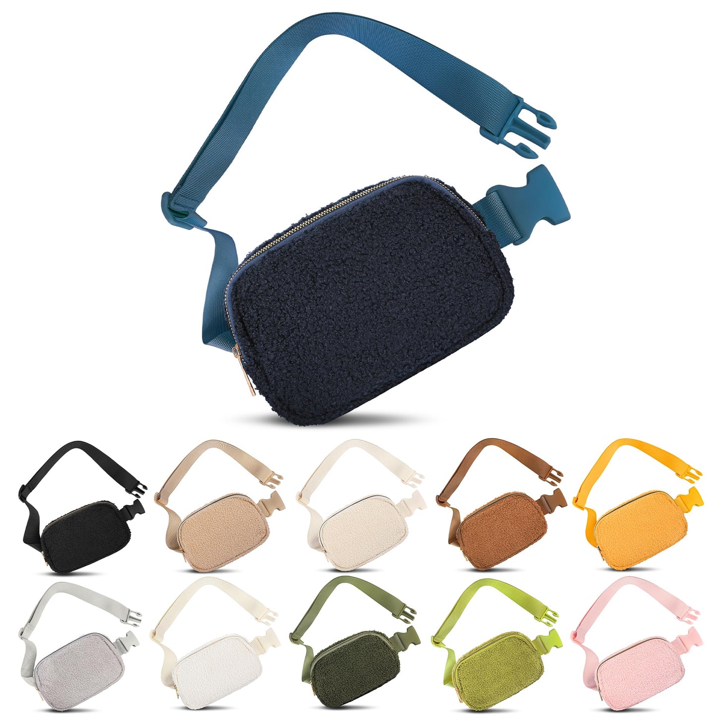 Fanny Pack For Women And Man Crossbody Bag Cross body Bag With Adjustable Strap For Travel Running Hiking Walking Workout Black