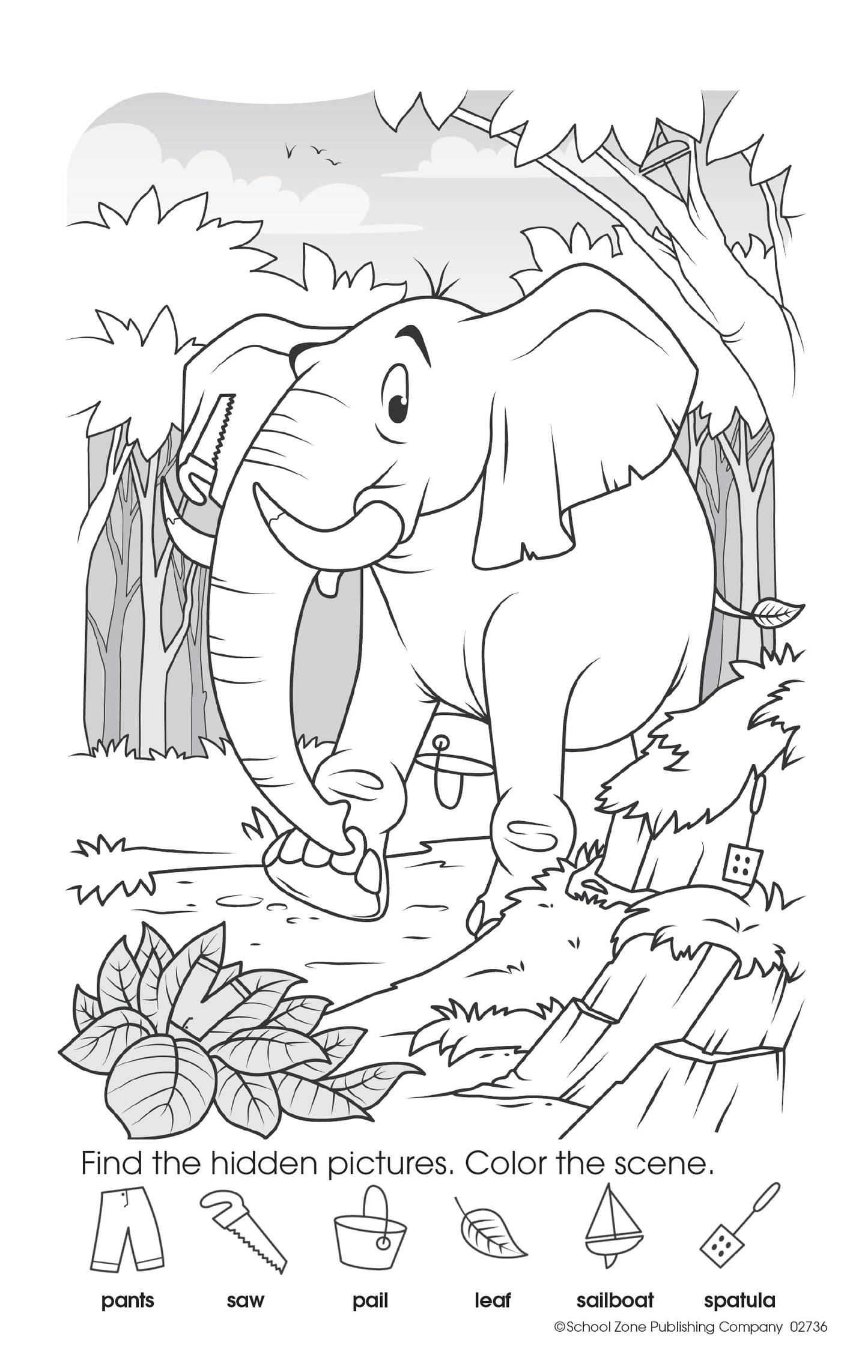 School Zone My First Hidden Pictures Workbook: 48 Pages, Pre-K, Preschool, Kindergarten, Activity Pad, Search & Find, Picture Puzzles, Coloring, Ages 4 to 6 (Little Busy Book Series)