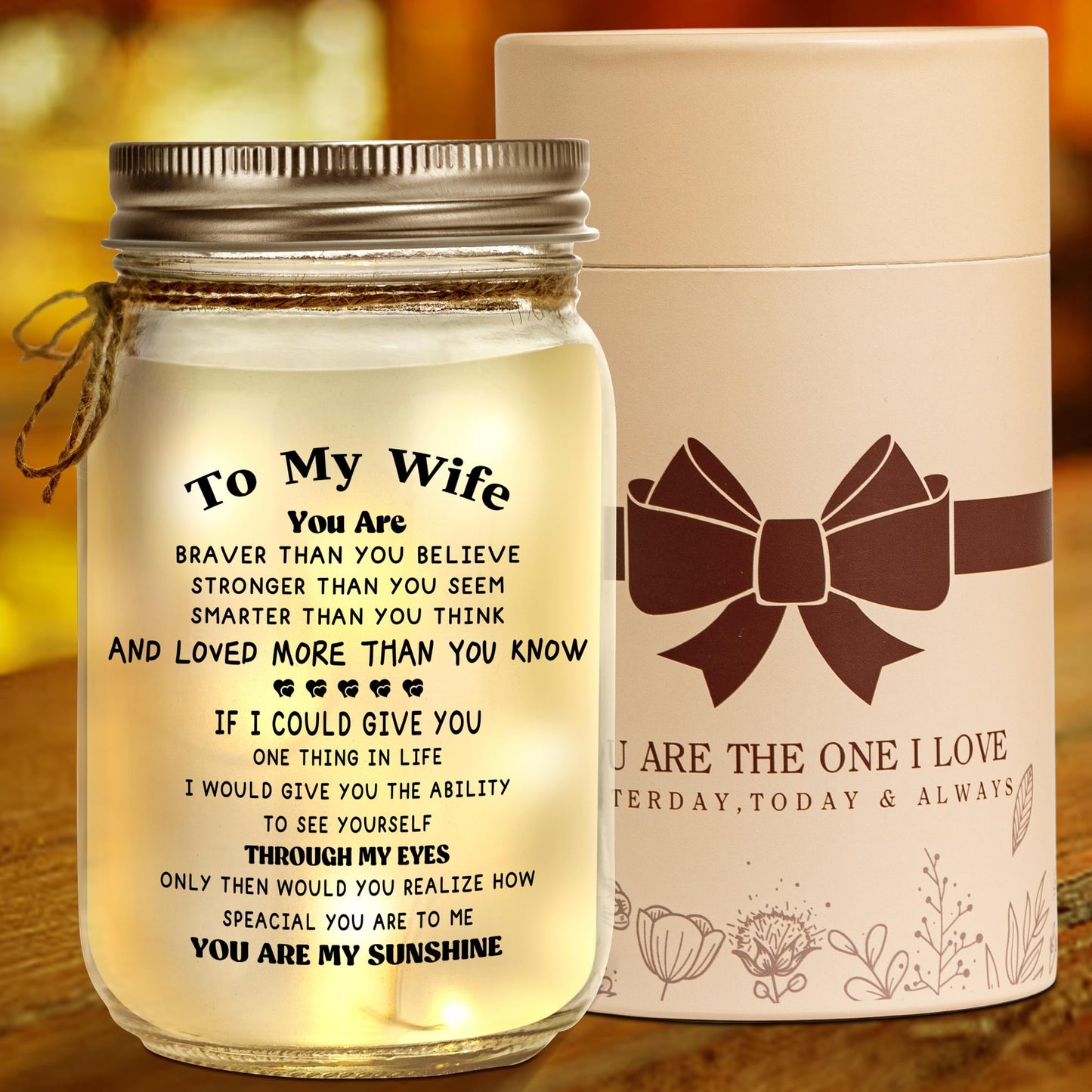 Kenon Mason Jar Night Light for Bestie, Birthday Day Gifts for Women, Home Decoration Lights, Personalized Mason Jar Mothers Day Christmas Gifts for Best Friends Sister