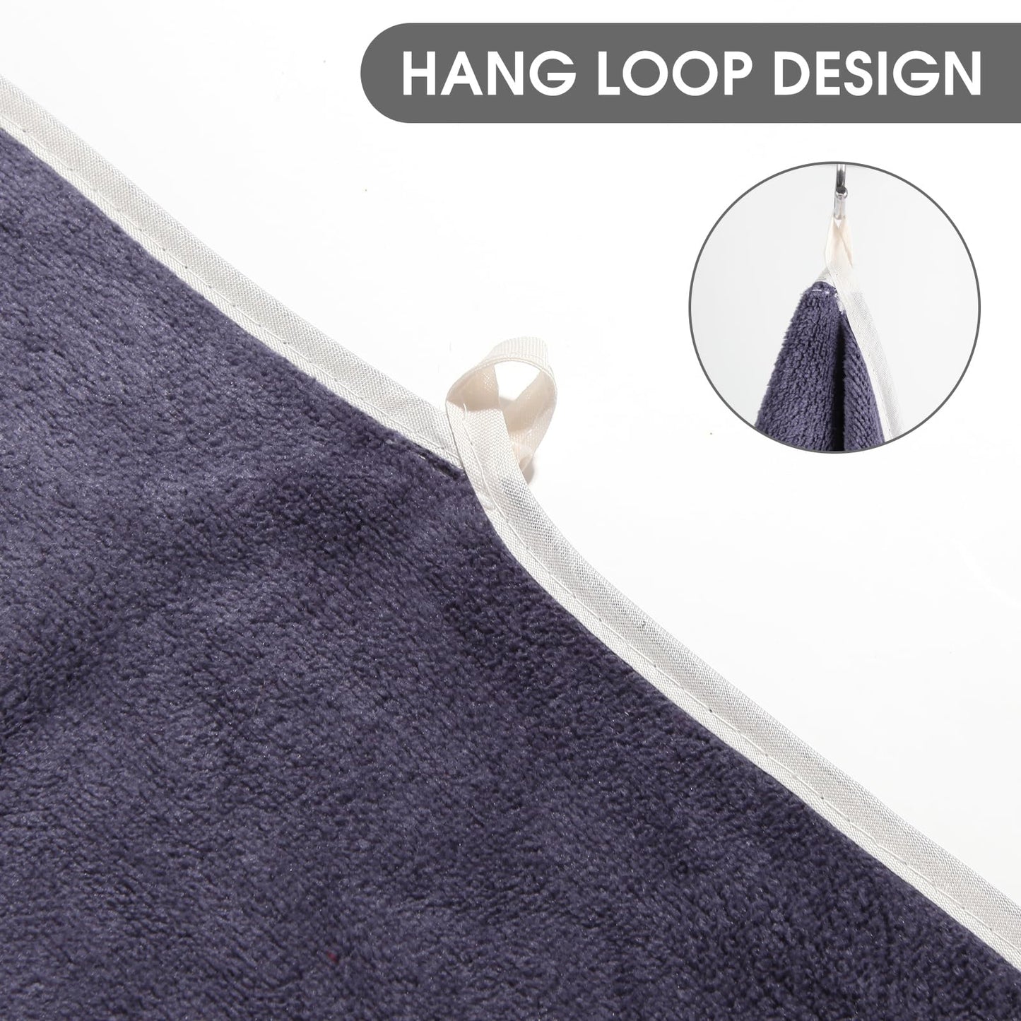 Xoofewal Microfiber Gym Towels Set for Sports Fitness, Yoga, Workout, Swimming, Soft and Quick-Drying for Gym Bag (3 Pack, Blue+Grey+Purple)