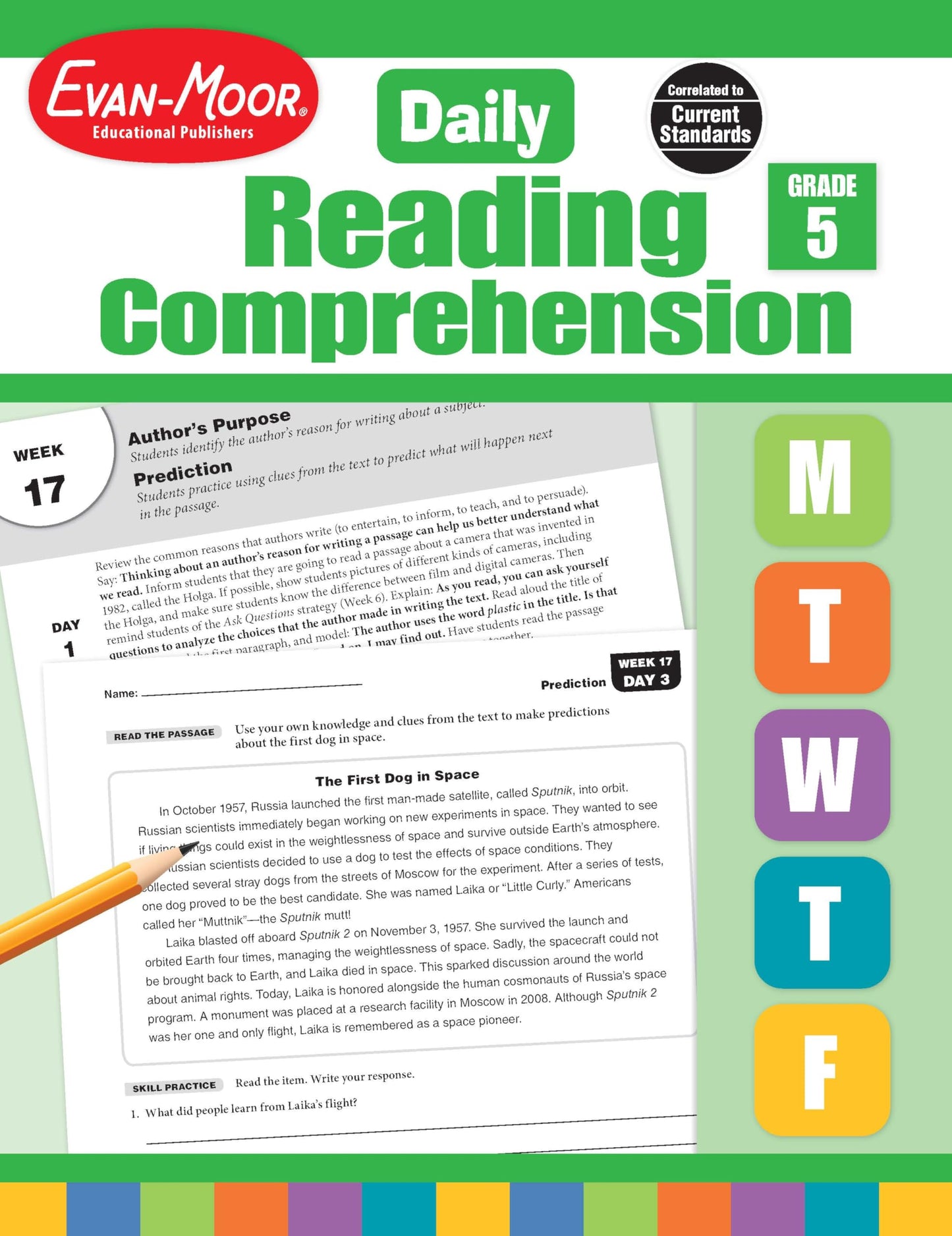 Evan-Moor Daily Reading Comprehension, Grade 5 - Homeschooling & Classroom Resource Workbook, Reproducible Worksheets, Teaching Edition, Fiction and ... Reading Comprehension, Grade 5, EMC 3615)