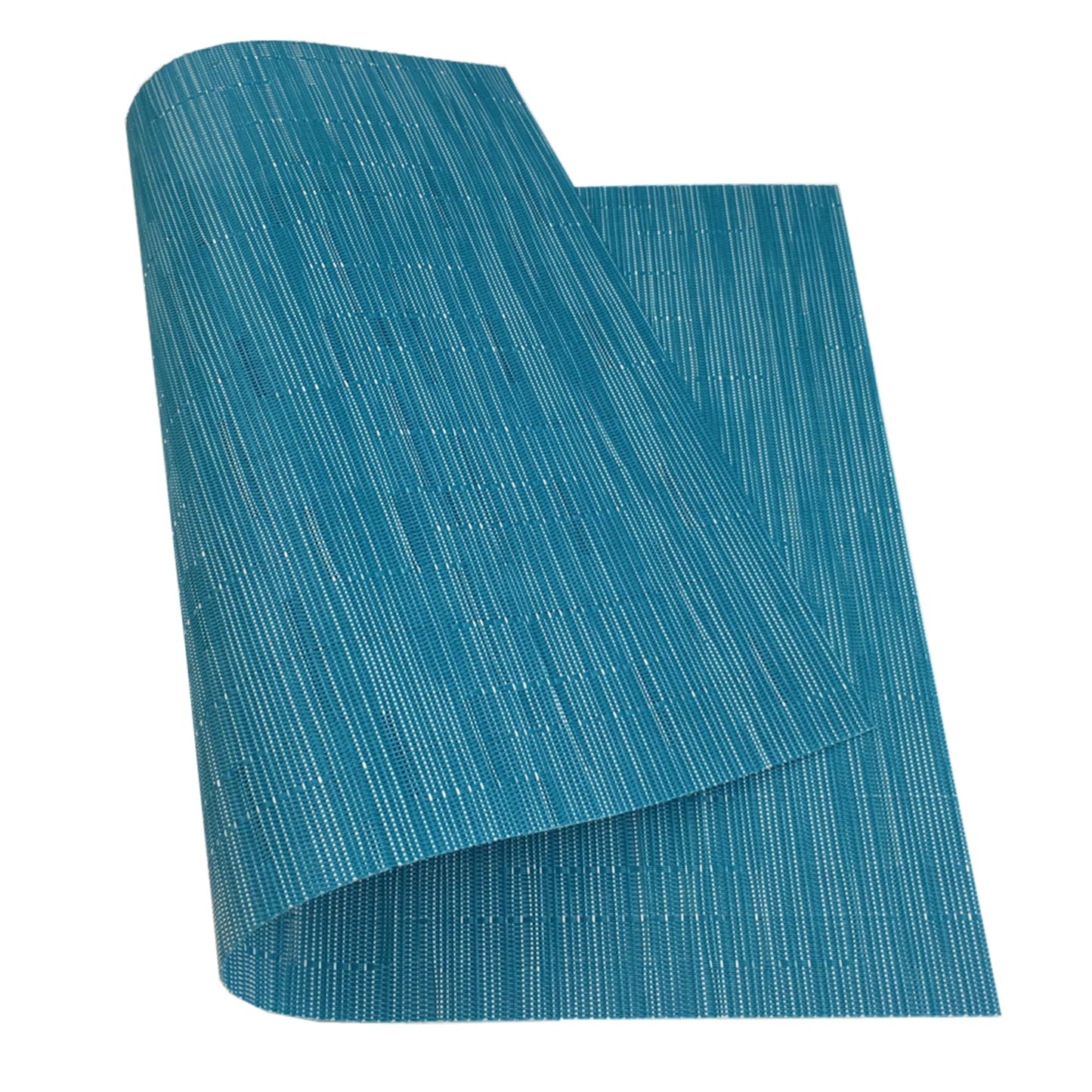 Placemats Set of 6 for Dining Table Heat-Resistant Washable Place Mats Woven Vinyl Kitchen Table Mats Easy to Clean,Blue