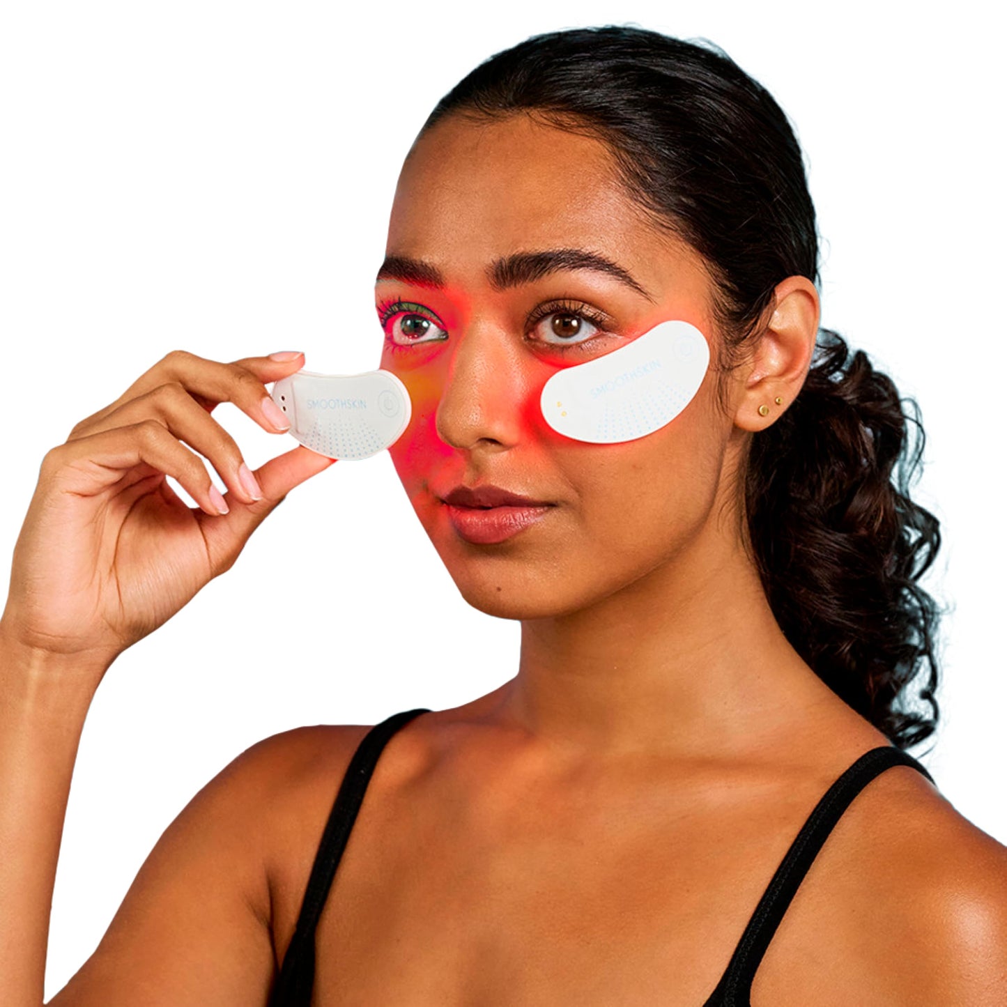 SmoothSkin Under-Eye Red Light Therapy Device, LED Eye Patches with 24 Hydrocolloids, for Dark Circles, Wrinkles & Puffiness