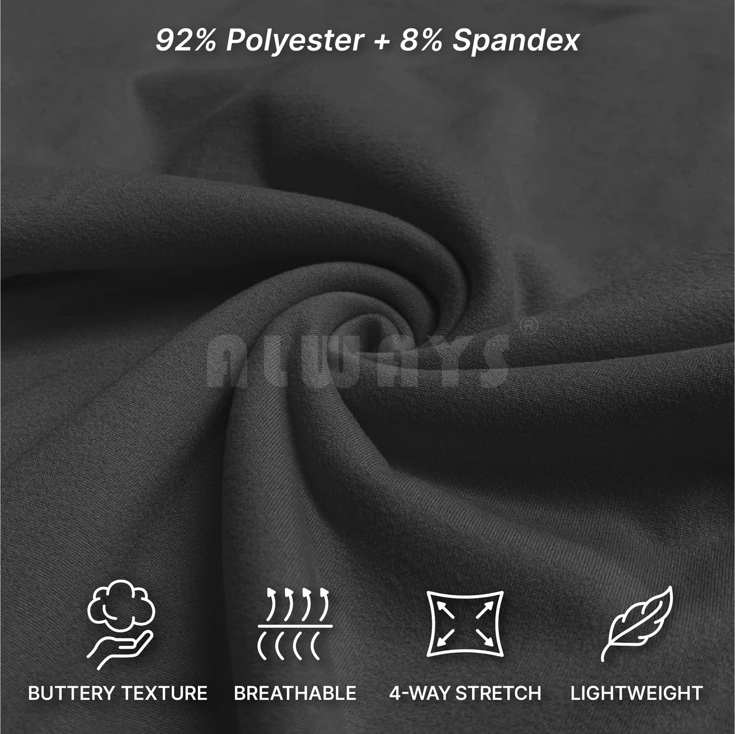 ALWAYS Women's 3" Yoga Shorts - Premium Soft Tummy Control Workout Stretch Solid Leggings Pants with Pockets Fuchsia M