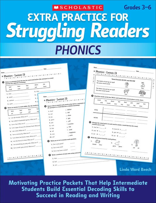 Extra Practice for Struggling Readers: Phonics: Motivating Practice Packets That Help Intermediate Students Build Essential Decoding Skills to Succeed in Reading and Writing