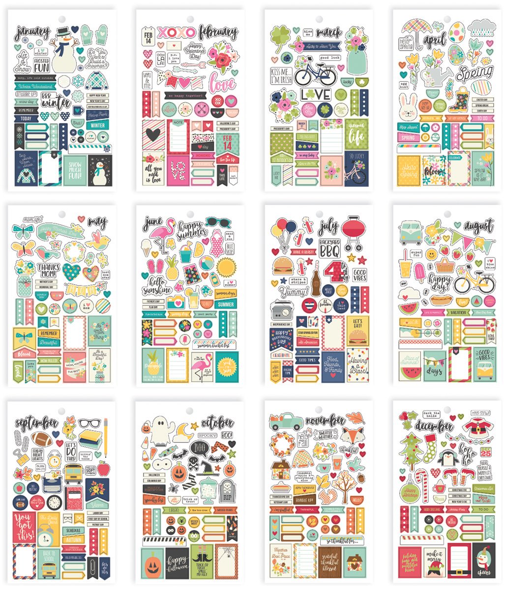 Simple Stories Carpe Diem Planner Essentials Seasons Mini Sticker Tablet