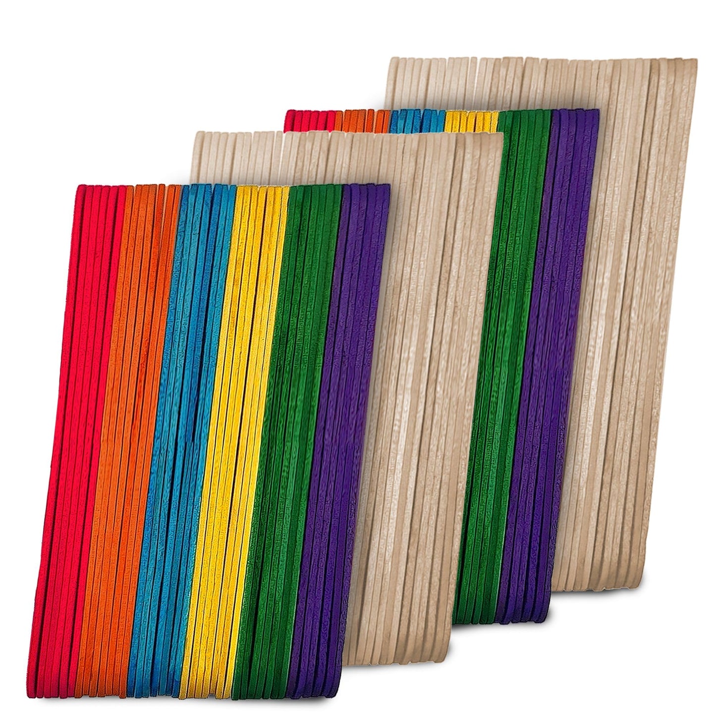 Darice 1000 Pcs Popsicle Stick, 4.5" Natural Wood Craft Sticks Supplies, Ice-Cream Stick Pop, Ages 3+