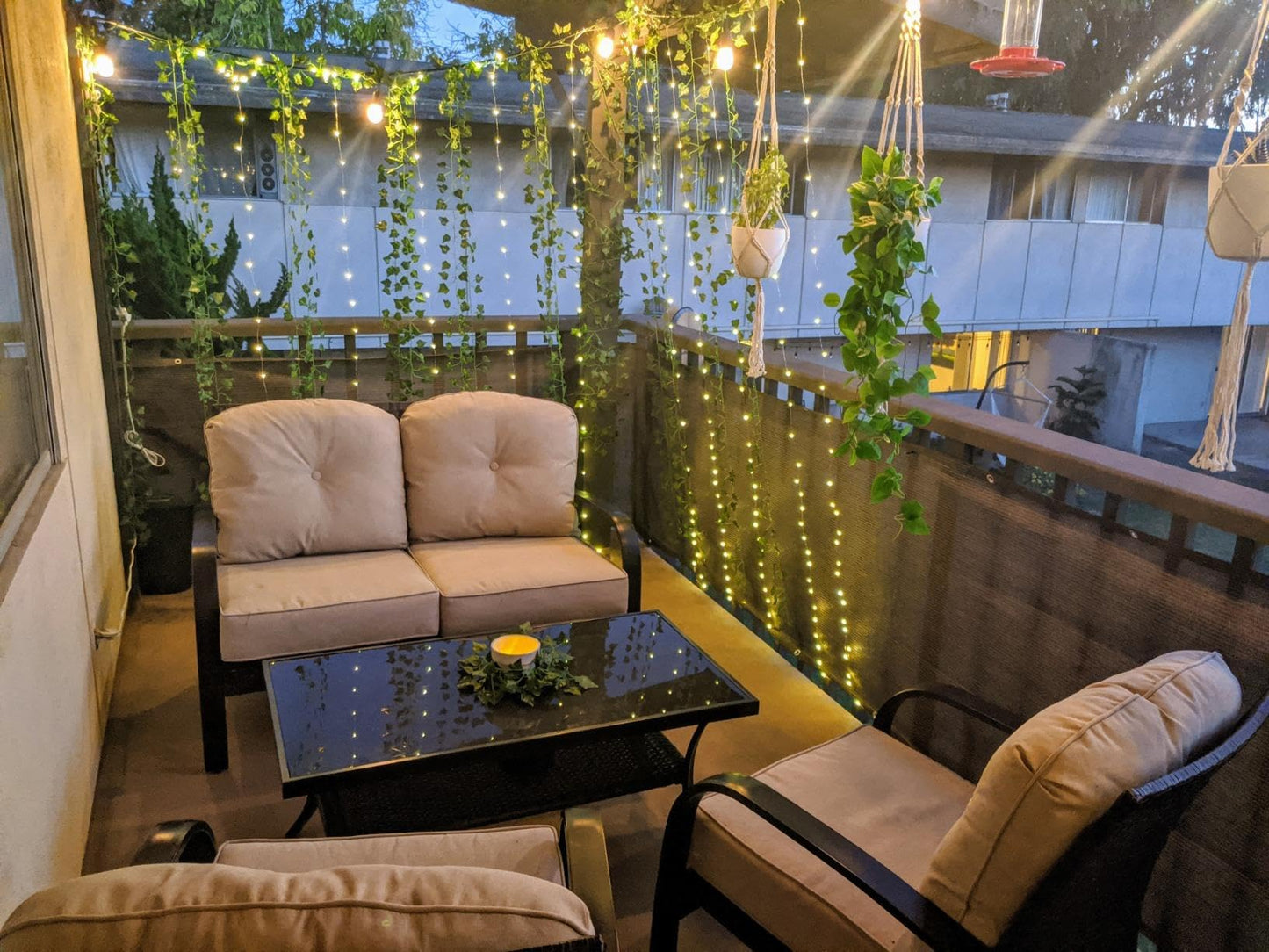 Honche 300Led Cuttable Curtain String Lights 10x10ft with Remote Window Lights for Bedroom Wedding Party Festive Season Propose Marriage (Warm White)