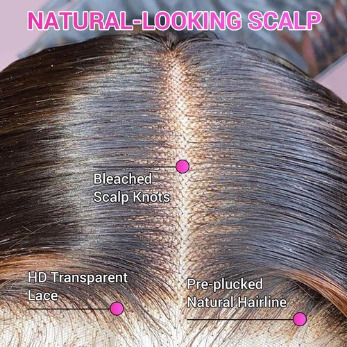 BAIICS Honey Brown Lace Front Wigs Human Hair Pre Plucked with Natural Hairline 9x6 Glueless Wigs Human Hair 1B/30 Highlight body wave lace front wigs human hair 30 Inch…