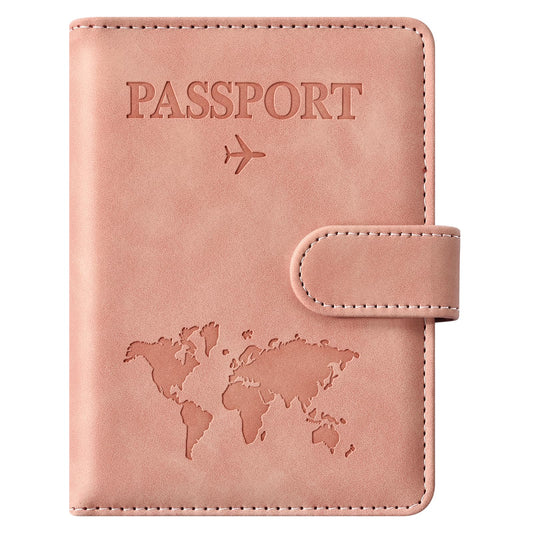 Eoehro Passport Holder for Travel Essentials, Passport Wallet Cover Case for Travel Must Haves Accessories,Passport Book Holders for Women and Men(black)