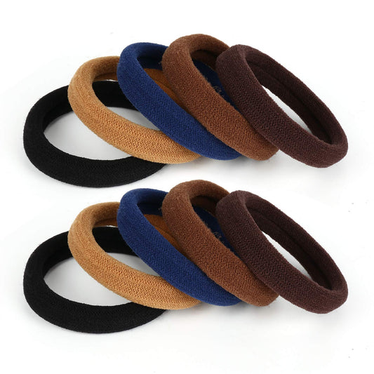 100PCS Large Cotton Ponytail Holders, Seamless Hair Ties, Elastics Hair Bands No Damage for Thick, Heavy and Curly Hair, 2 Inch Diameter by BAOLI