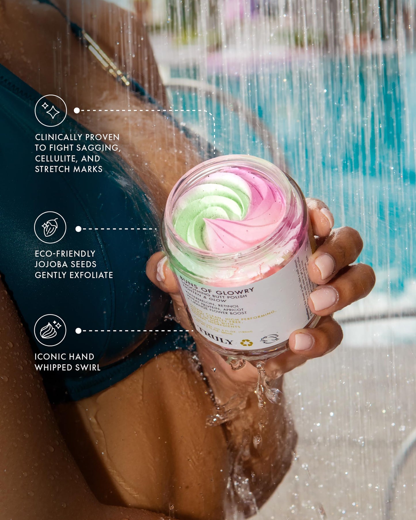 Truly Beauty Stretch Marks Bundle - Brightening and Tightening Body Scrub, Skin Exfoliator and Body Serum