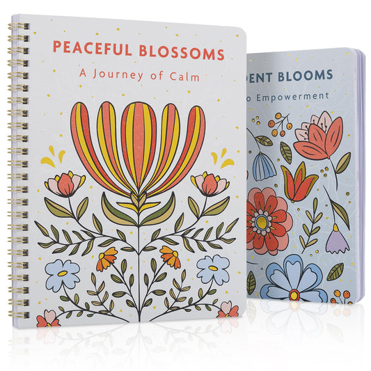 ZICOTO Beautiful Adult Coloring Book Set of 2 for Relaxation - Affirmation and Inspirational Books Making it a Great Gift - Perfect Stress-Relieving Books Fun to Color for Women