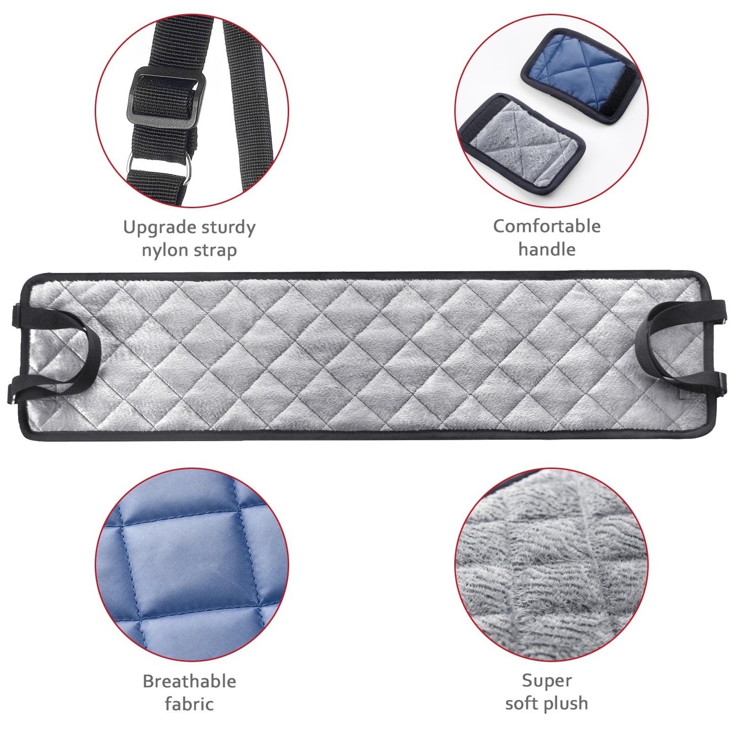 Adjustable Dog Sling Dog Lift Harness for Large Dogs, Hind Leg Support Portable Soft Lift Support and Rehab Harness for Weak Rear Legs, for Senior, Injured, Disabled and After Surgery Dogs Large