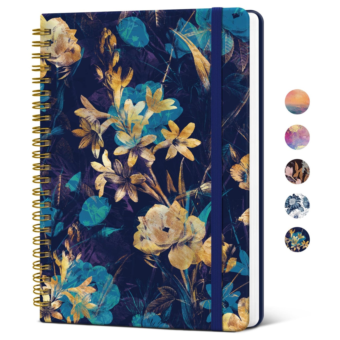 Lined Spiral Journal Notebook for Women, A5 College Ruled Journals for Writing, Hardcover Notebooks for Work, Note taking and Office School Supplies,140 Pages - Grey Beige