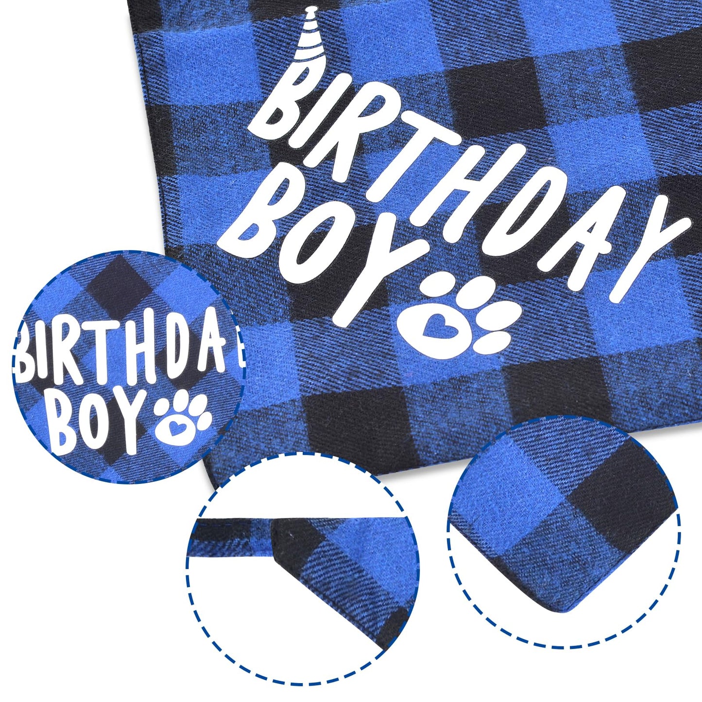 JCSHIMO Dog Birthday Party Supplies, Dog Birthday Bandana Hat Numbers Bow Set for Small, Medium, Large Dogs Pets Party Decorations