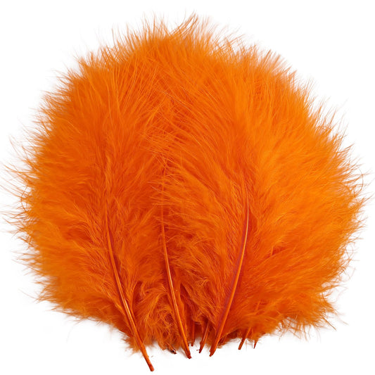 Fluffy Turkey Marabou Feathers 100pcs for Craft Dream Catcher Decoration - 4-7Inches Natural Feathers (Mix Color)