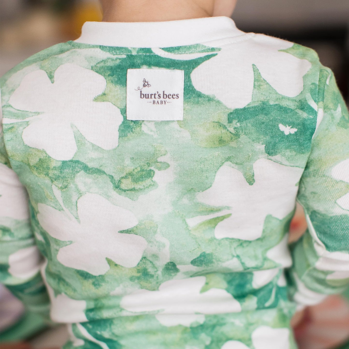 Burt's Bees Baby Baby Boy's Sleeper PJs, 100% Organic Cotton, One-Piece Footie, Zip Up Jumpsuit, Snug Fit Pajamas, Artsy Clover, 12 Months