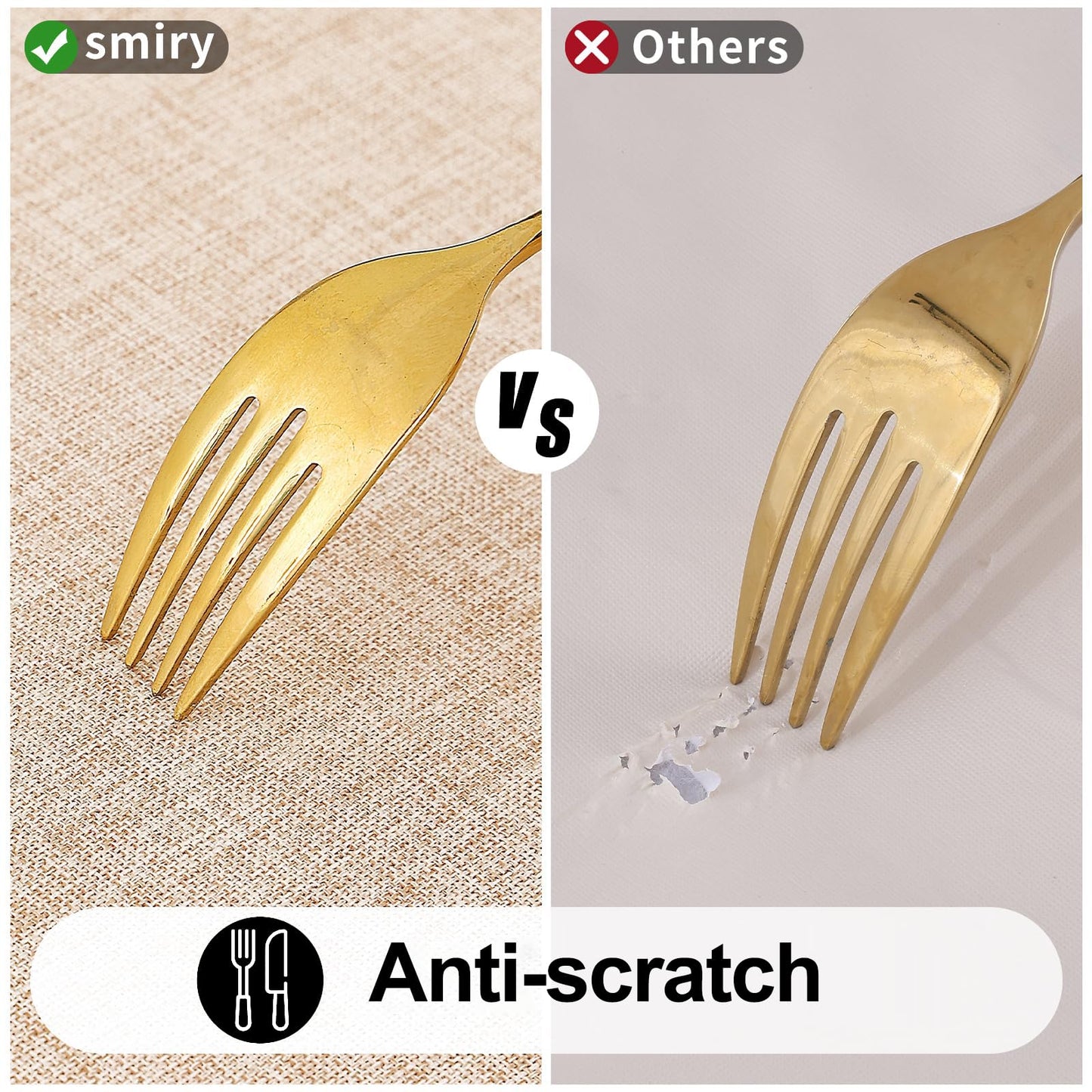 Smiry Rectangle Faux Champagne Table Cloth, Waterproof Burlap Fabric Tablecloth, Washable Decorative Farmhouse Table Covers for Kitchen, Dining, Parties, 52x70, Champagne