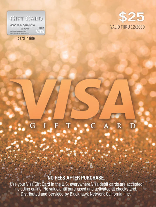 Visa $25 Gift Card (plus $3.95 Purchase Fee)