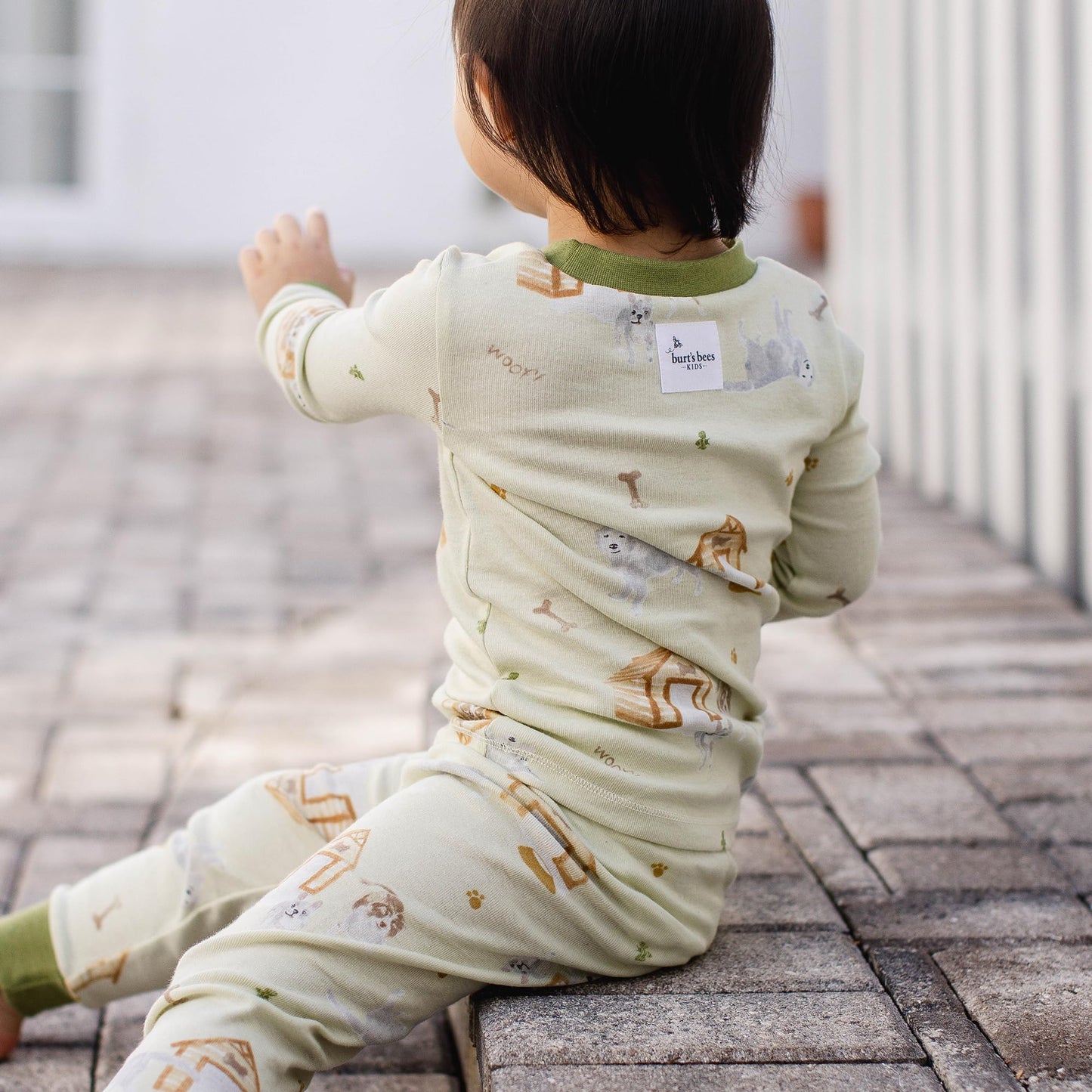 Burt's Bees Baby Baby Boy's Toddler Pajamas, Tee and Pant 2-Piece Pj Set, 100% Organic Cotton Soft Sleepwear, Dog House, 3 Toddler